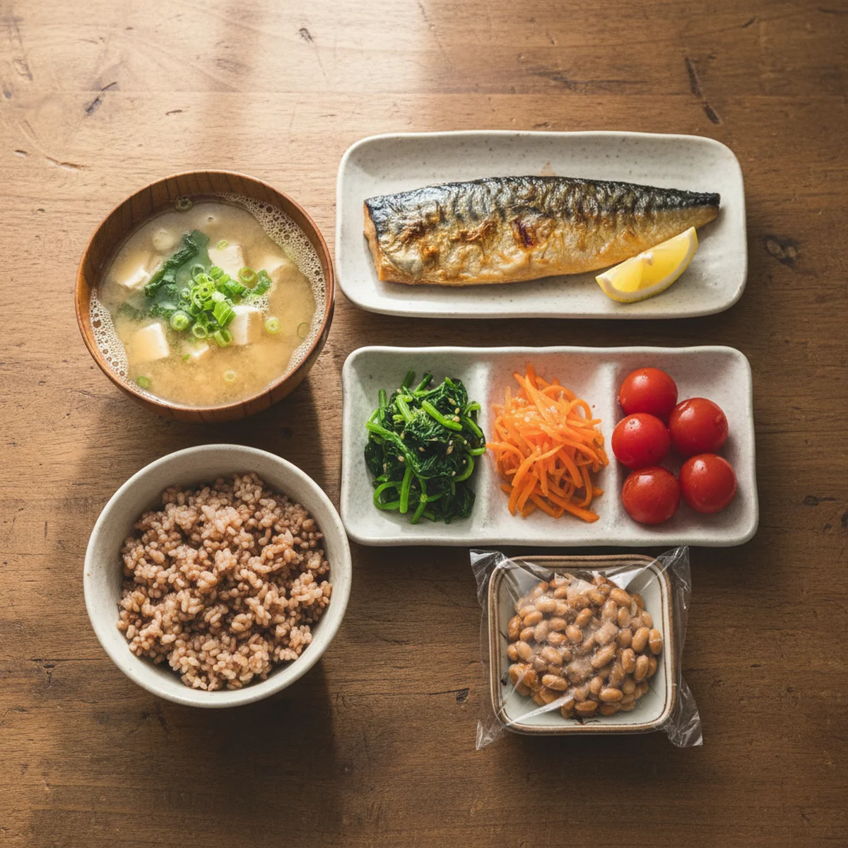 色とりどりの和食の食卓