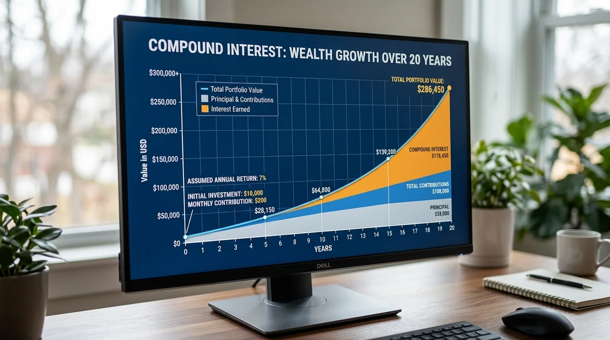 積立計算と資産運用のイメージ図